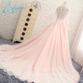 A-line China Supplier Lace Illusion Bodice Robe de mariée Vente